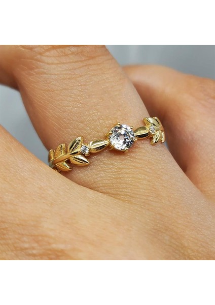 Altın Yüzük - Başak Tasarım Signity Swaroski (Zirkon) Taşlı Tek Taş Fantezi 14 Ayar Altın Yüzük indirimleri