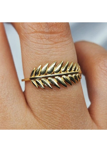 Altın Yüzük - Başak Gösterişli Taşsız Tasarım 14 Ayar Altın Yüzük modelleri