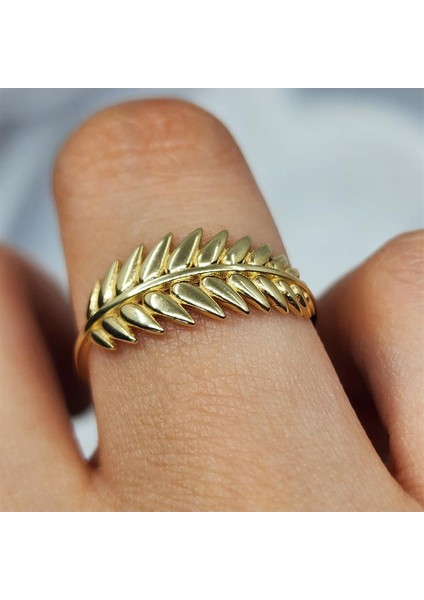 Altın Yüzük - Başak Gösterişli Taşsız Tasarım 14 Ayar Altın Yüzük indirimleri