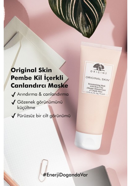 Original Skin Pembe Kil İçerikli Canlandırıcı Maske 30 ML