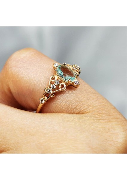 Evlilik Teklifi Yüzük - 14 Ayar Altın 0.50 Karat Topaz Taşlı Rose Evlilik Teklifi Yüzüğü fırsatları