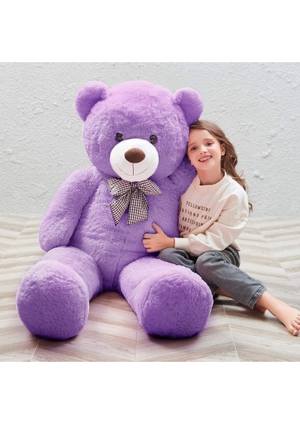 130 cm Papyonlu Sevimli Peluş Ayı - Sevgiliye Özel Hediye
