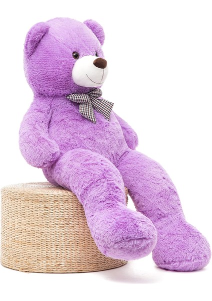 130 cm Papyonlu Sevimli Peluş Ayı - Sevgiliye Özel Hediye
