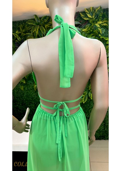 Kadın Beachwear Plaj Astarlı Şifon Kumaş Elbise (Renkli) fiyatları