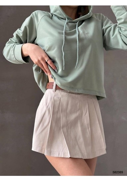 Kadın Kapüşonlu Iki Iplik Kumaş Sweatshirt (Renkli) modelleri