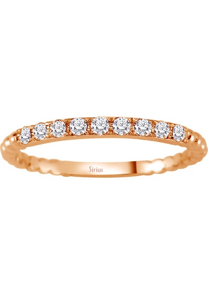 G Renk 0,19 Karat Pırlanta 9 Taş Yüzük 0404R0300
