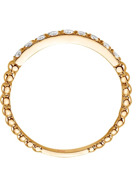 G Renk 0,19 Karat Pırlanta 9 Taş Yüzük 0404R0300