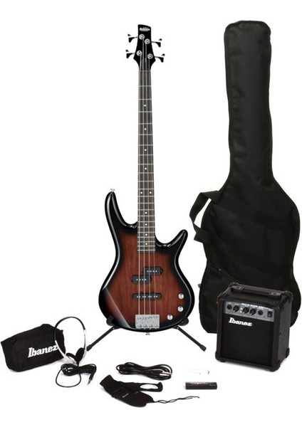 IJSR190U-WNS Walnut Sunburst 4 Telli Elektro Bas Gitar Seti Gigbag & Aksesuar Seti Dahil