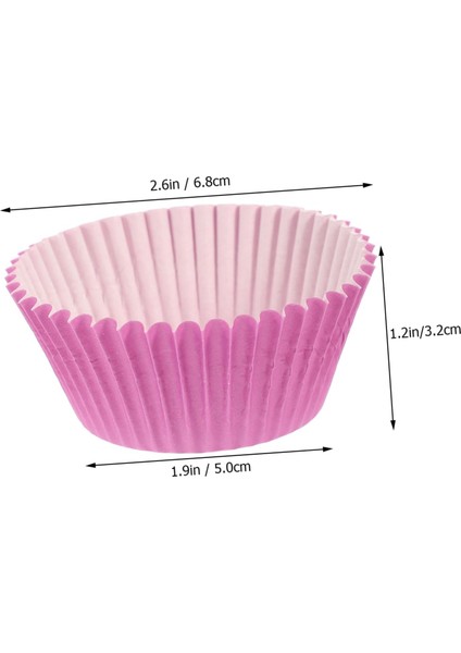 Muffin Cupcake Kek Kalıbı Kapsülü Özel Pet Kapsül 25 Adet Pembe Renk fiyatları