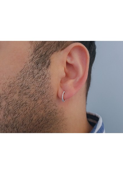 Pırlanta Taşlı Modern Erkek Küpesi 0404E0149 modelleri