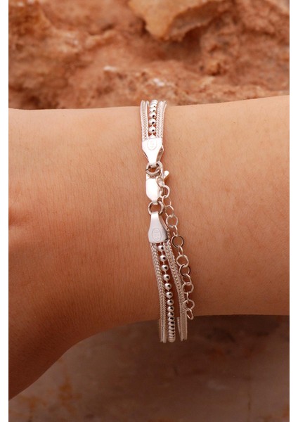 Hasır Elişi Tasarım Gümüş Bileklik 4425 indirimleri