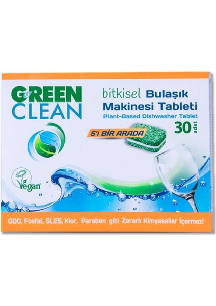 Green Clean Bitkisel Bulaşık Makinesi Tableti