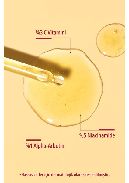 Leke Karşıtı, Aydınlatıcı C Vitaminli Cilt Bakım Serumu 30 ml