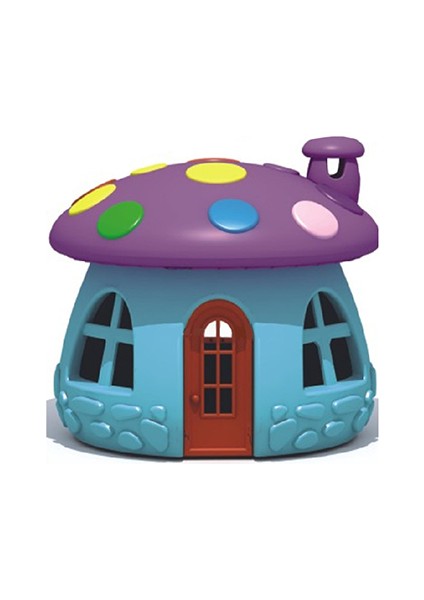 OSER DIŞ TİCARET Süslü Mantar Ev Plastik Bahçe Çocuk Oyun Evi Modelleri
