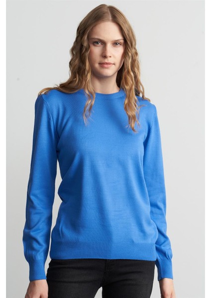 Çetinkaya Miramira 2275 Bisiklet Yaka Triko Koyu Mavi