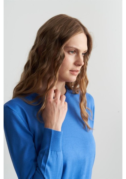 Çetinkaya Miramira 2275 Bisiklet Yaka Triko Koyu Mavi modelleri