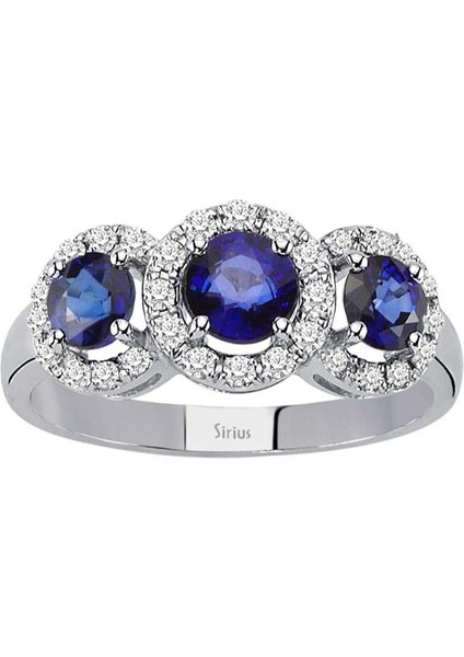 Safir ve Pırlanta Taşlı Tria Yüzük 0404R0306 fiyatları