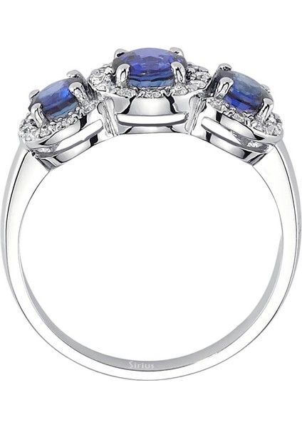 Safir ve Pırlanta Taşlı Tria Yüzük 0404R0306 modelleri