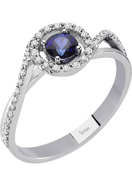 Safir ve Pırlanta Taşlı Yüzük 0404R0307