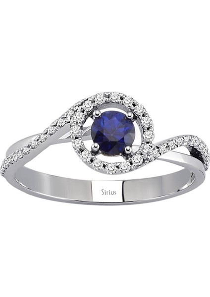 Safir ve Pırlanta Taşlı Yüzük 0404R0307