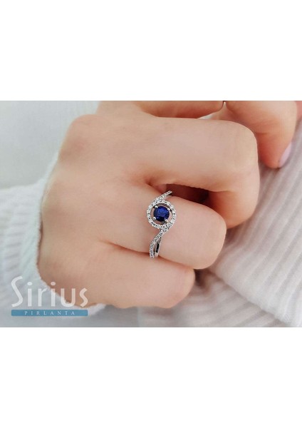 Safir ve Pırlanta Taşlı Yüzük 0404R0307