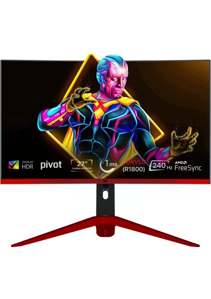 DRX6422 Intel Core I9 14900KF 16GB Ddr5 2tb Nvme 4.0 SSD 12GB RTX4070TI 27 Inç 240Hz Curved Freedos Oyuncu Bilgisayarı
