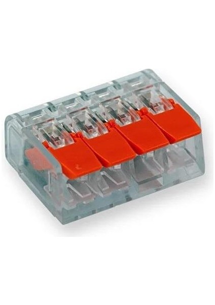 4 Pinli Kilitli Klemens-Kırmızı