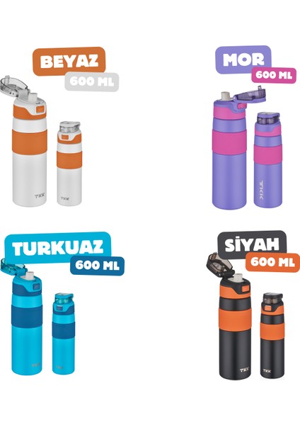 Tkk 600ML Pipetsiz Çift Yalıtımlı Paslanmaz Çelik Termos 6 Saat Sıcak/soğuk
