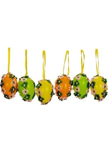 Paskalya Yumurta Çiçekli 6 cm 6 Lı