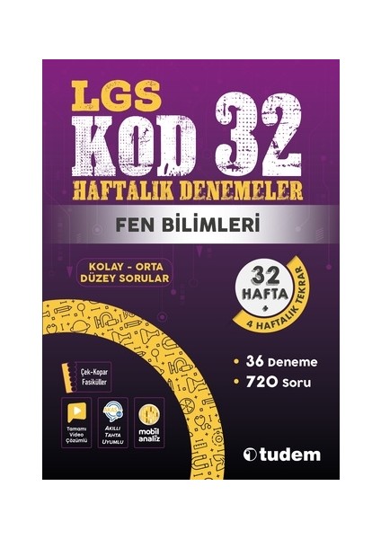 8. Sınıf Fen Bilimleri Kod 32 Haftalık Denemeleri