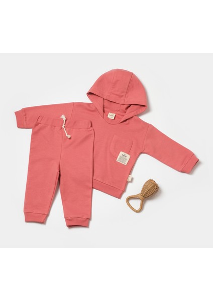 Babycosy Organik Kapüşonlu Sweatshirt & Pantolon Seti