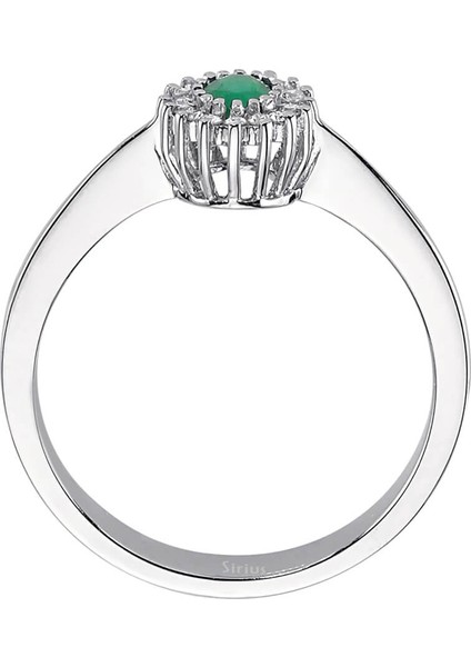 Pırlanta ve Oval Zümrüt Taşlı Anturaj Yüzük 0404R0310 modelleri