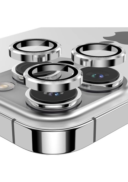 Bufalo Glass iPhone 15/ Plus Silver Gri Premium Lens Koruyucu/ Mineral Camera Protector