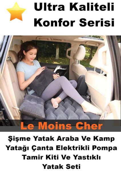 Le Moins Cher Kia Bongo Şişme Yatak Araba ve Kamp Yatağı Çanta Elektrikli Pompa Tamir Kiti ve Yastıklı Yatak Seti