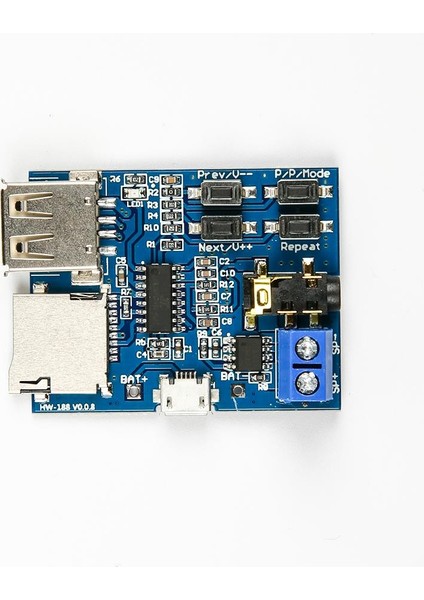 TF Kart ve USB Girişli Mp3 Oynatıcı Amplifikatör Dekoder Modülü