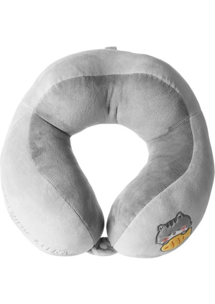 Sevimli Hayvan Serisi Pofuduk Boyun Yastığı - Kedi 30 cm