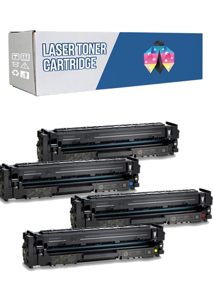 Hp 207X-W2210X  Laserjet Pro M255DW Cmyk 1 Set   Çipsiz Muadil Toner