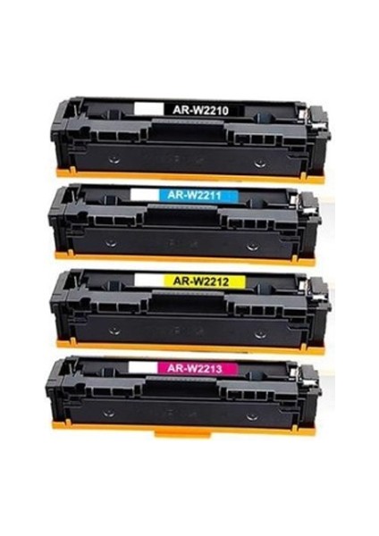 Hp 207X-W2210X  Laserjet Pro M255DW Cmyk 1 Set   Çipsiz Muadil Toner