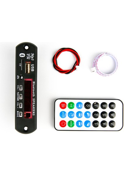 Bluetooth MP3 Çözücü Modülü (SD Kart, USB 2.0, FM Radyo, Kumanda)
