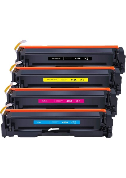 Hp 415A-W2030A Laserjet Pro Mfp M478FDN - M479DN Cmyk 1 Set Çipsiz Muadil Toner fiyatları