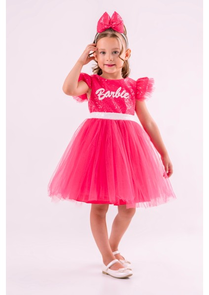 Barbie Üst Pullu Taçlı Elbise