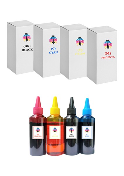 Canon Pixma E4240/E414/E484/E3340 Yazıcı 100 ml Muadil Mürekkep Seti