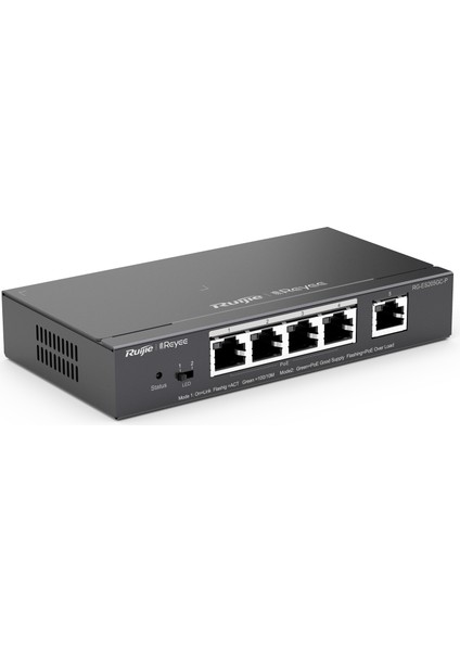 Reyee RG-ES205GC-P , 5 Port Gigabit , 4 Port POE (54W) , Cloud Yönetilebilir , Switch