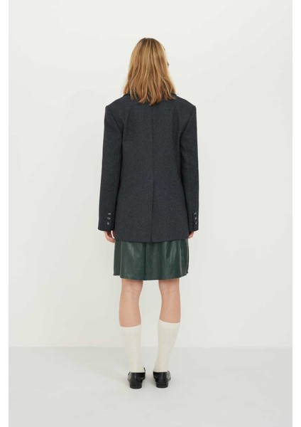 Kaşmir Yün Karışımlı 2 Düğmeli Ceket Antrasit K2416038_046 fiyatları