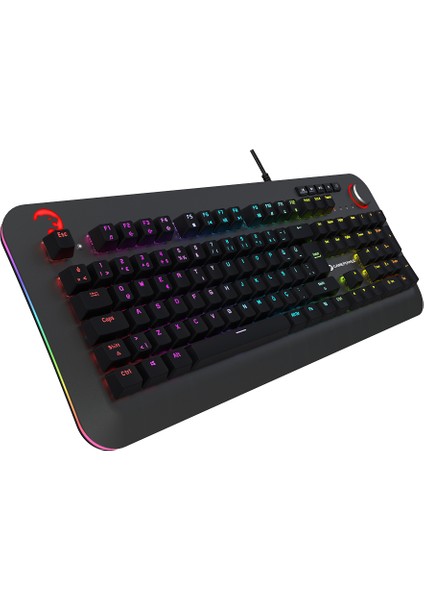 Starscream 60M Rgb Kırmızı Switch 60 Milyon Türkçe Q USB Suya Dayanıklı Optik Mekanik Gaming Klavye (3x Switch Hediyeli) 3 Yıl Garantili