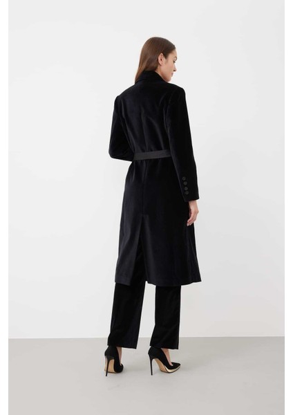 Saten Yakalı Kadife Ceket Siyah K2416022_001 fiyatları