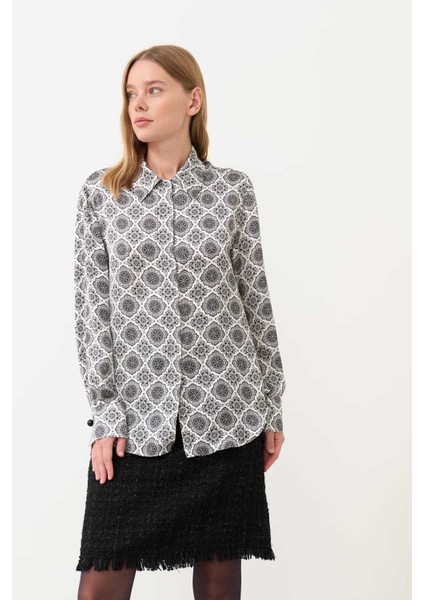 Saten Empirme Gömlek Standart Renk K2413504_089