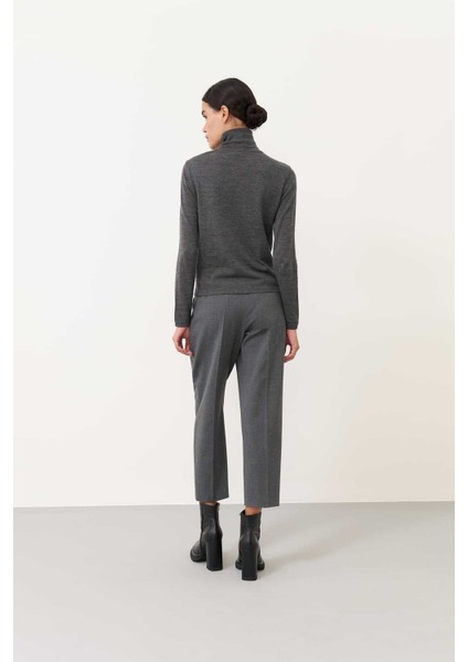 Balıkçı Yaka Yün Karışımlı Triko Antrasit K2479101_046 fiyatları