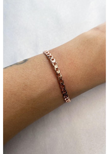 925 Ayar Gümüş Zincir Kapama Bilezik