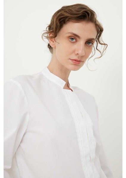 Pat Detaylı Poplin Gömlek Beyaz K2413503_002 modelleri